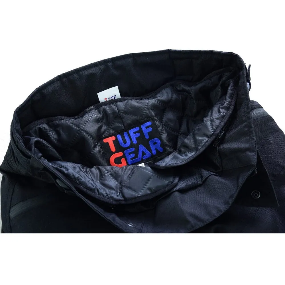 Tuff Gear Motorbike Waterproof Armoured Textile Pants - Adventure (Black)
