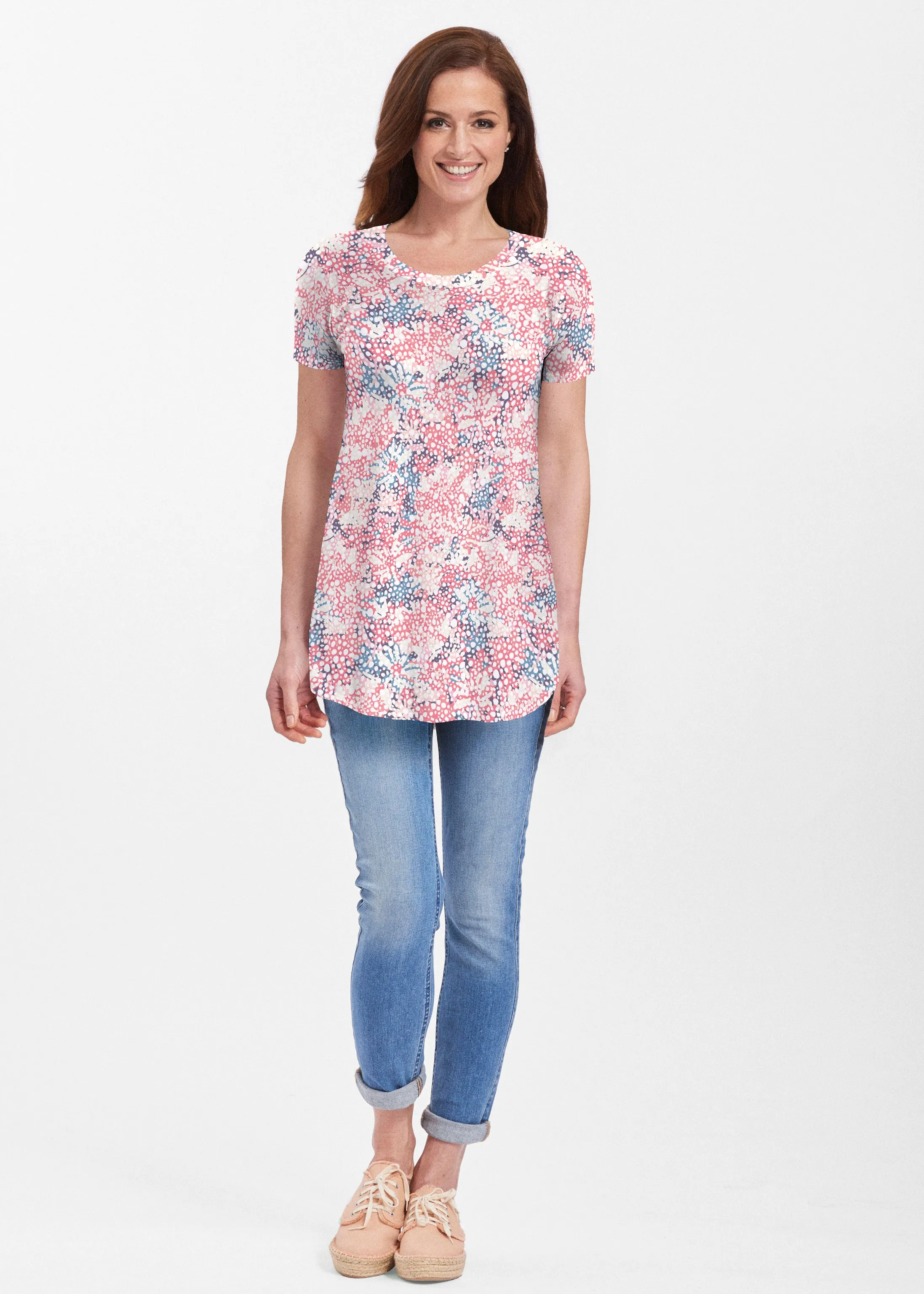 Tulips are Back (7880) ~ Short Sleeve Butterknit tunic
