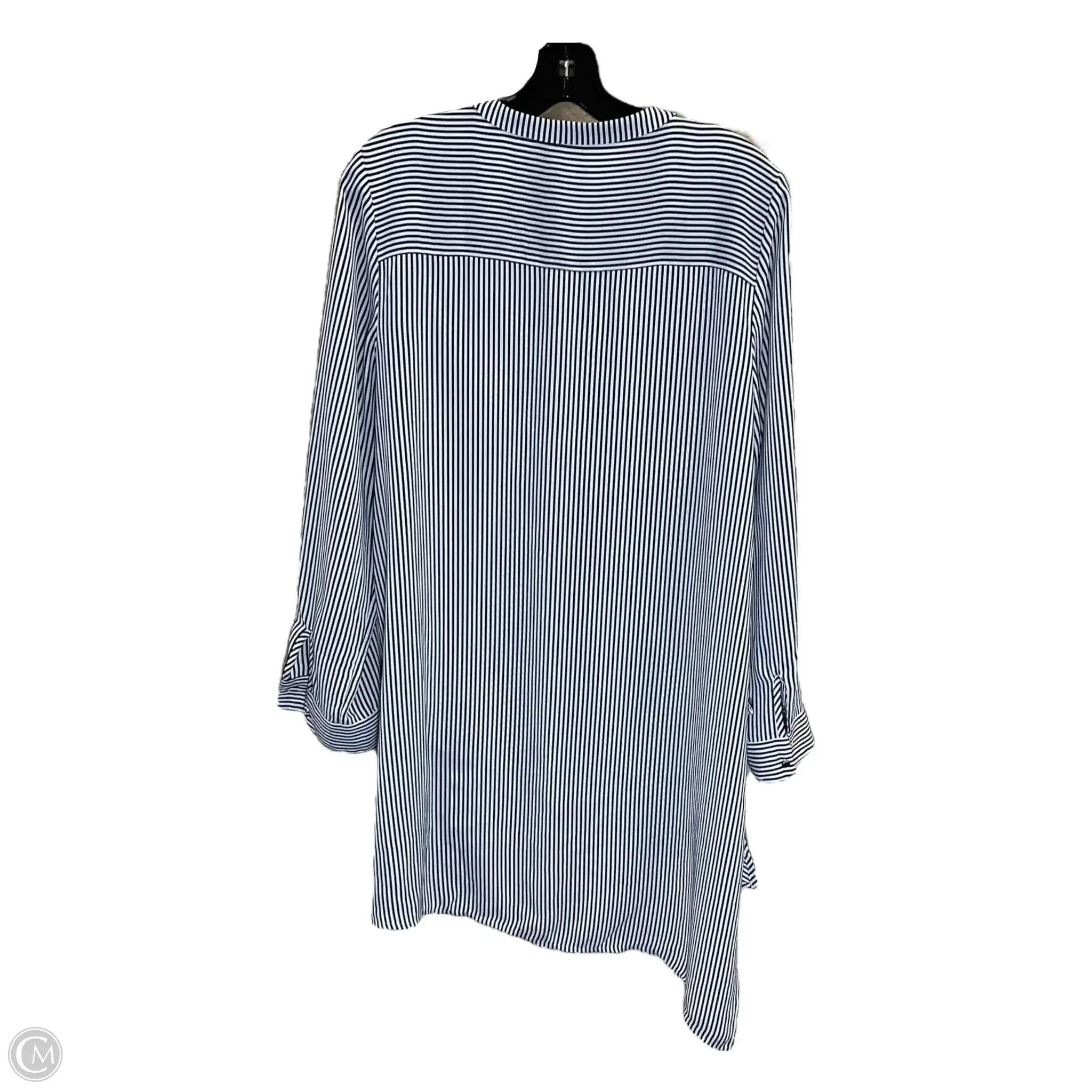Tunic Long Sleeve By Chicos In Striped Pattern, Size: 1x