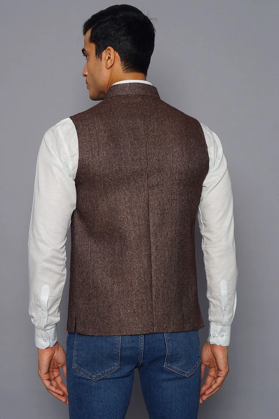 Tweed Brown Modi Nehru Jacket