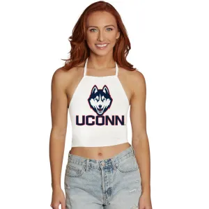 UConn White Halter Top