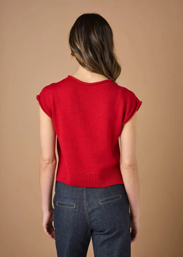 Uimi Australian Made Merino Vest - Poppy