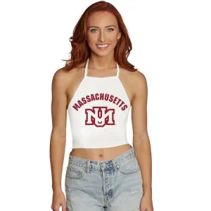 UMass Vintage White Halter Top