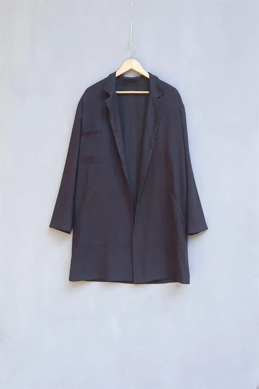 Urvashi Kaur   I   Dunhua JACKET SOMBRA organic cotton charcoal TESSELLATE- 106