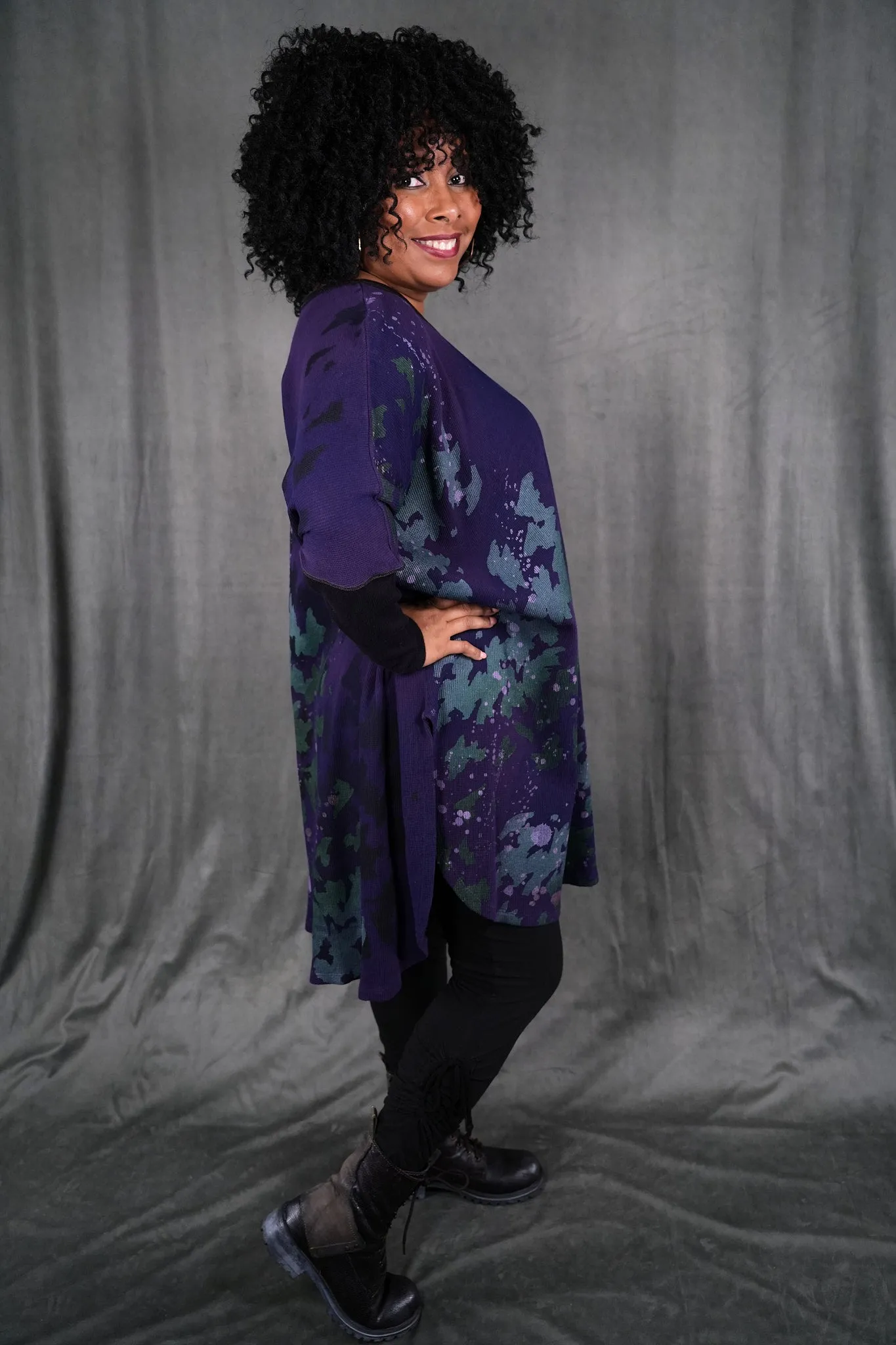 V1321 Natural City Tunic Purple-P