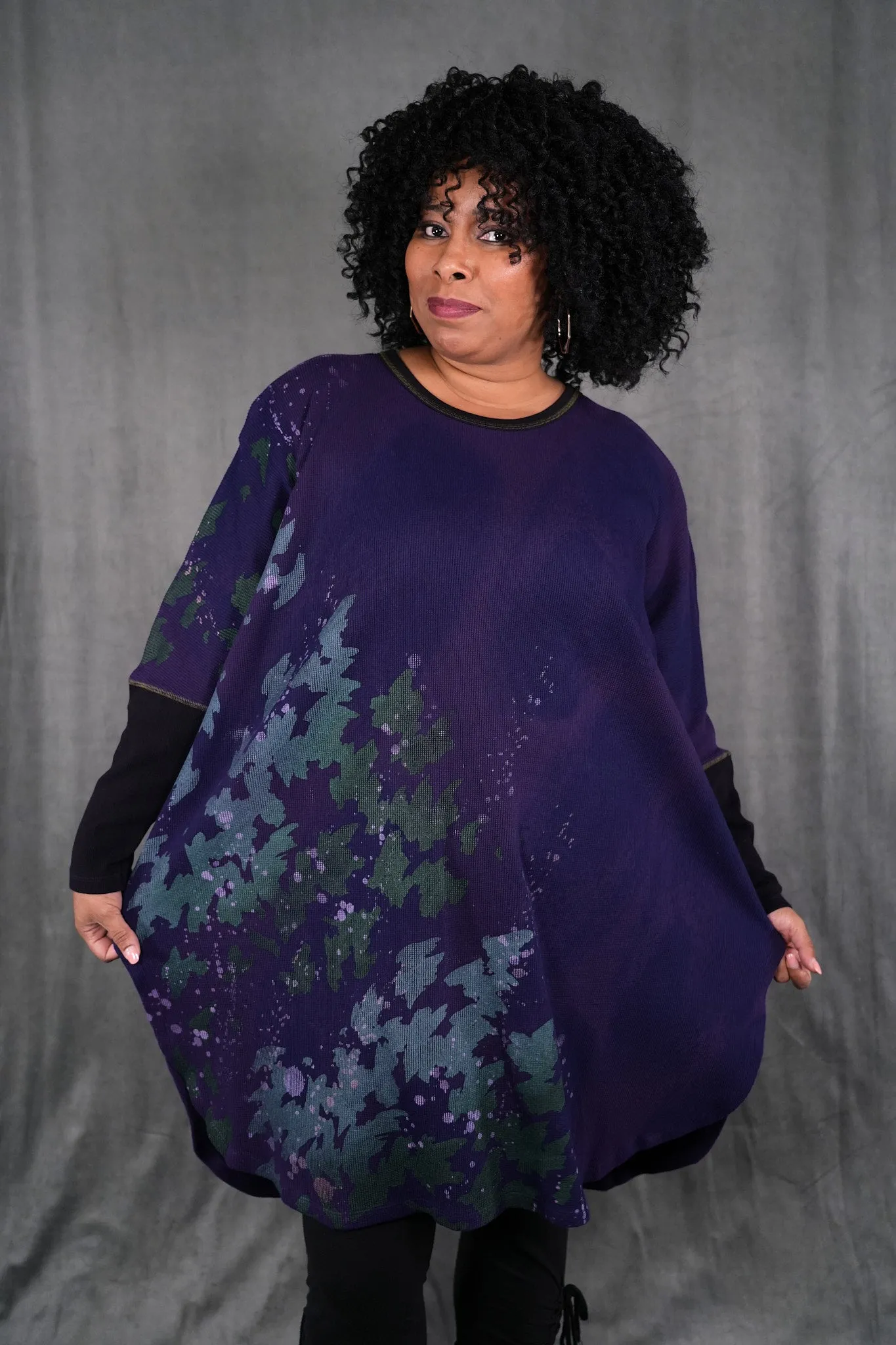 V1321 Natural City Tunic Purple-P