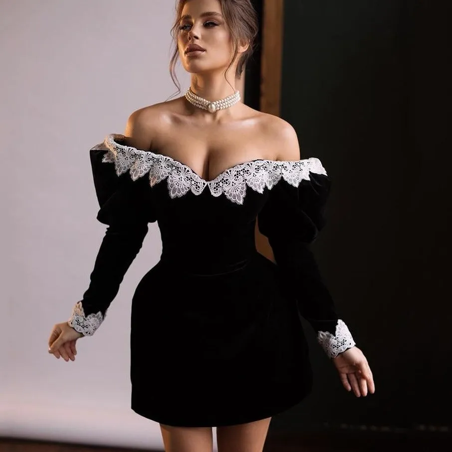 Velvet Short Prom Dress