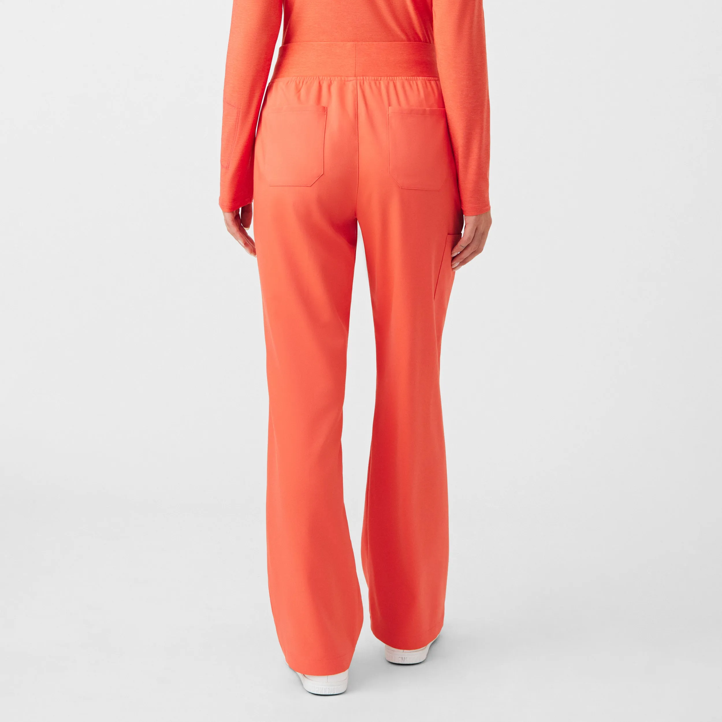 VIBE WB421 Women's Cargo Scrub Pants Coral Sunset
