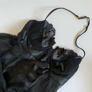 Victoria’s Secret Lace Bra Sheer Babydoll slip