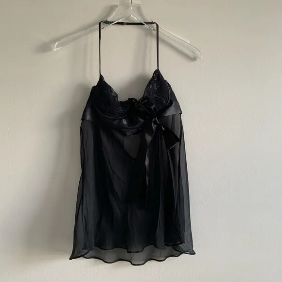 Victoria’s Secret Lace Bra Sheer Babydoll slip
