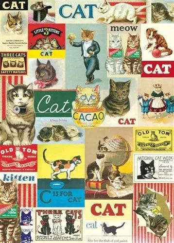 VINTAGE CAT GIFT WRAP