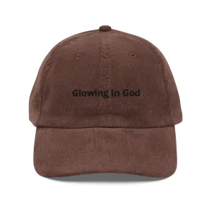 Vintage embroidery corduroy cap- Glowing In God
