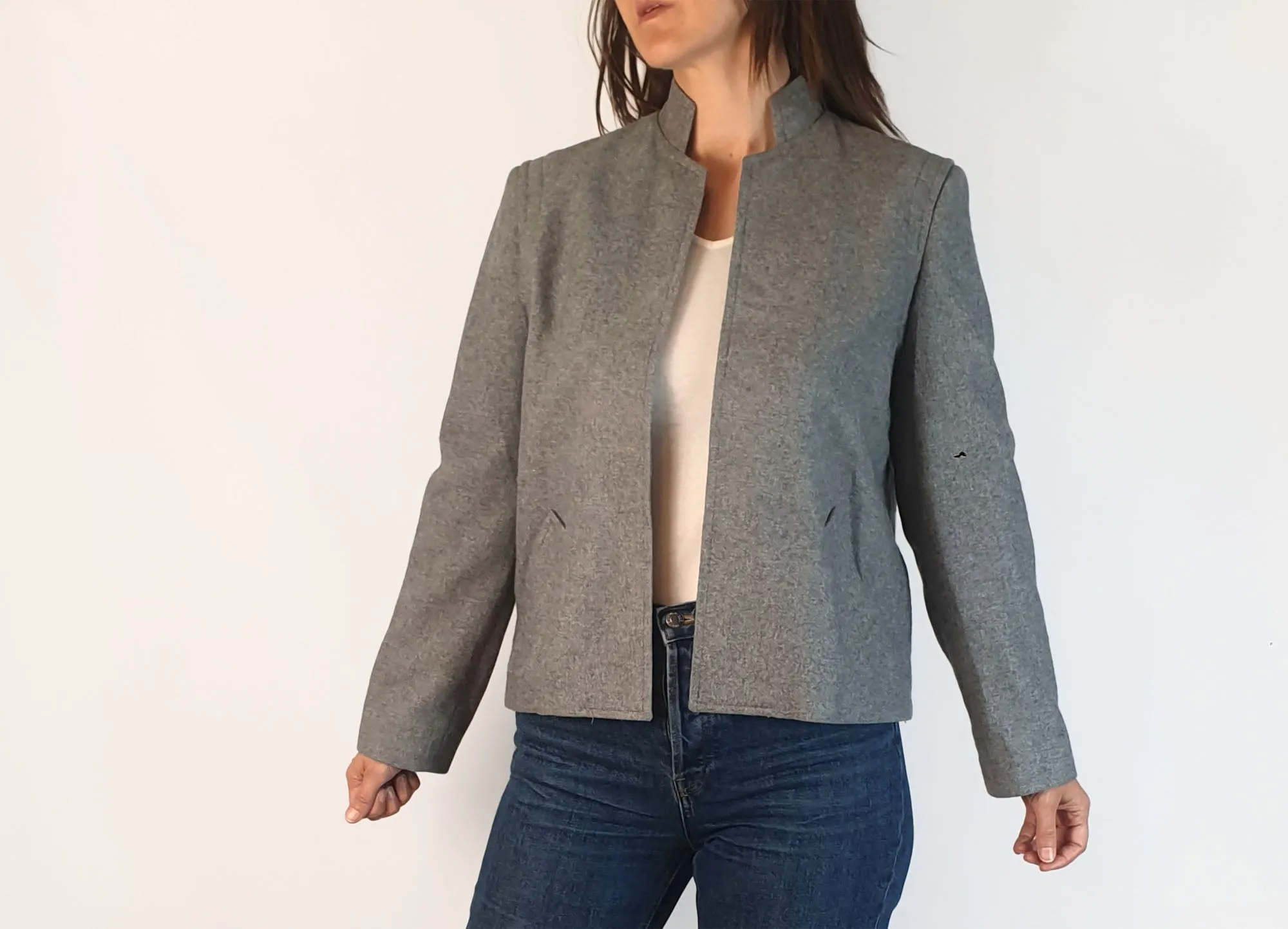 Vintage Katies grey wool lined jacket size 8