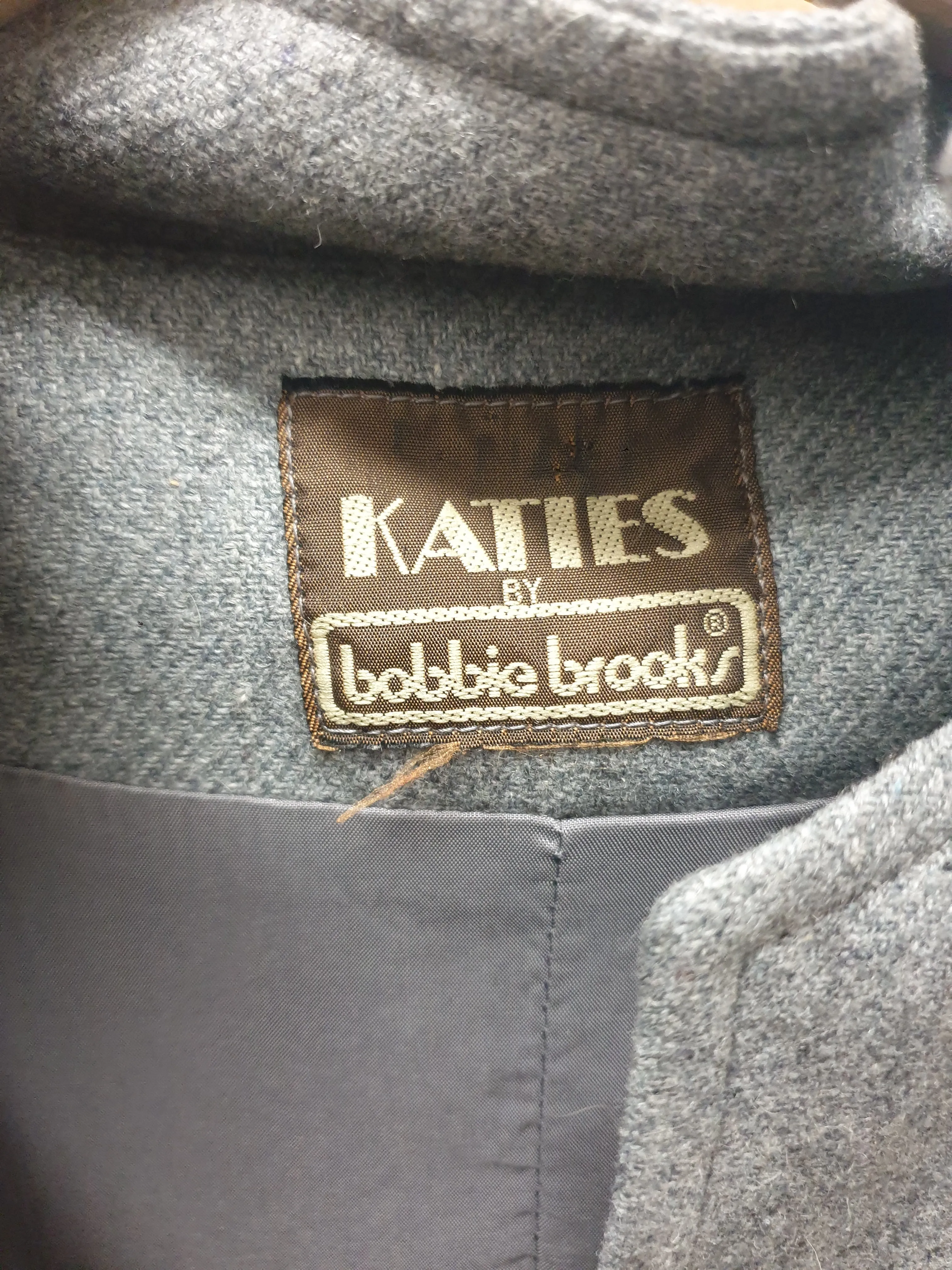 Vintage Katies grey wool lined jacket size 8