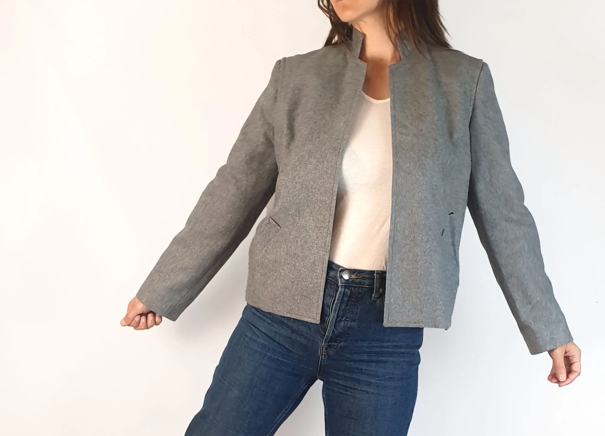Vintage Katies grey wool lined jacket size 8