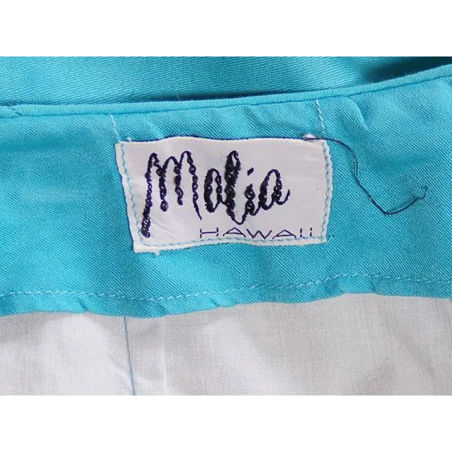 Vintage Malia Hawaii 3Pc Swimsuit , Capris & Tunic Pan Am Style 1950s Small