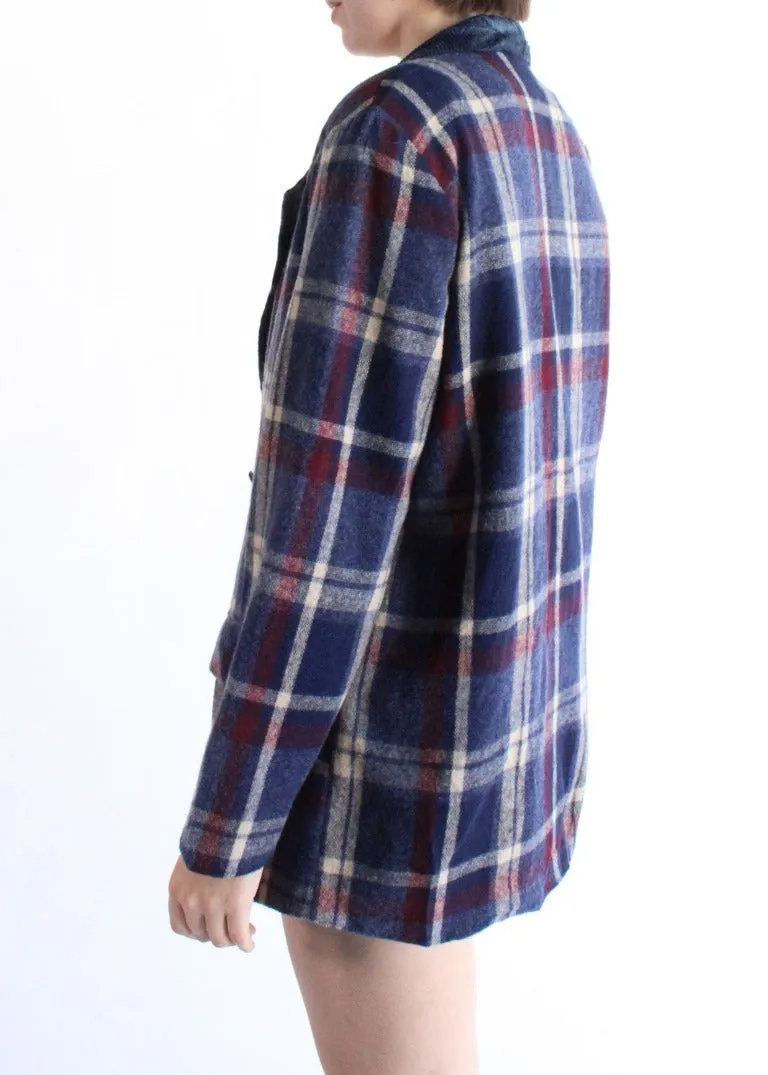 Vintage Plaid Blazer S781