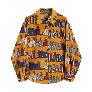 VINTAGE PRINTED CORDUROY SHIRT UB3184