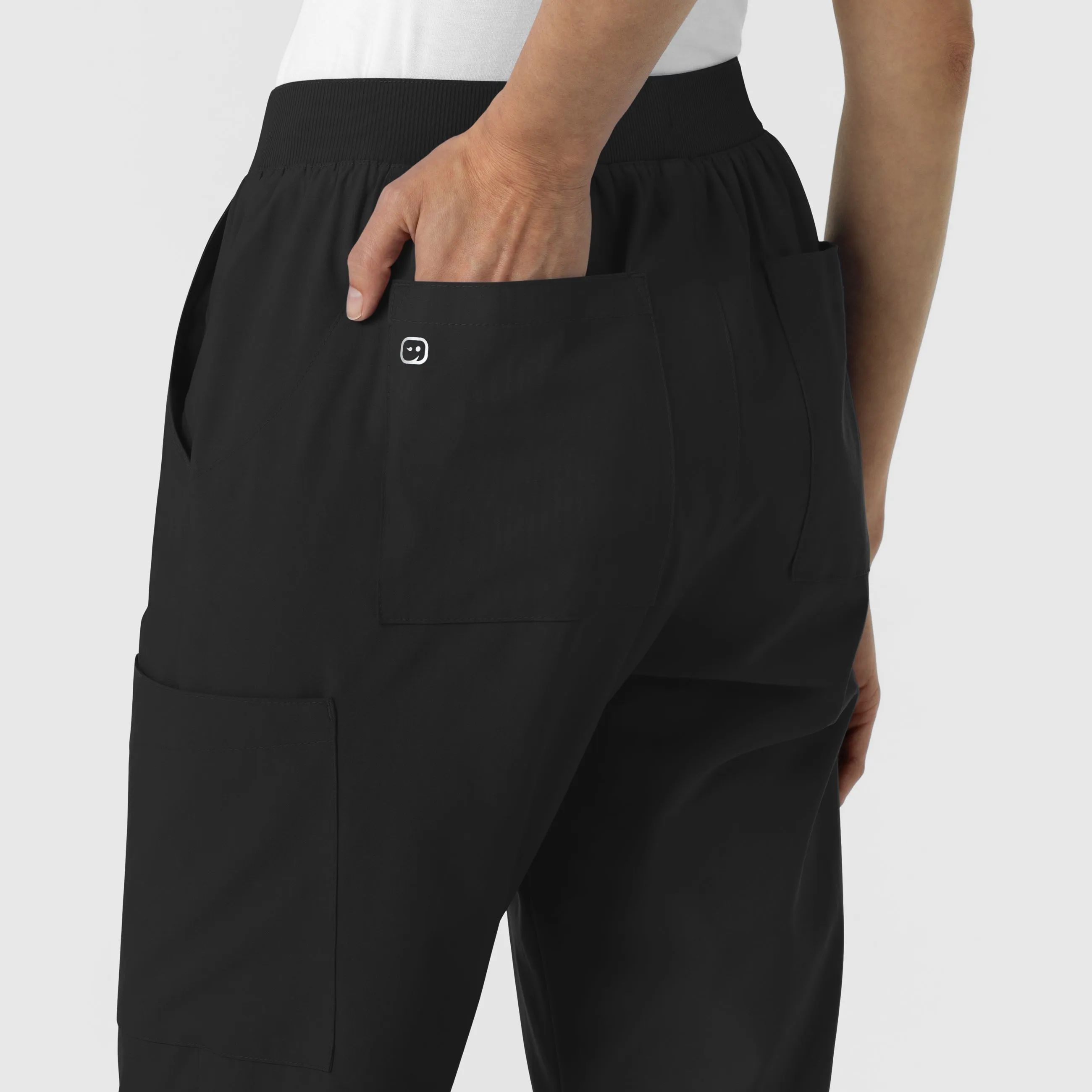 W123 5145 Cargo Utility Scrub Pants Black