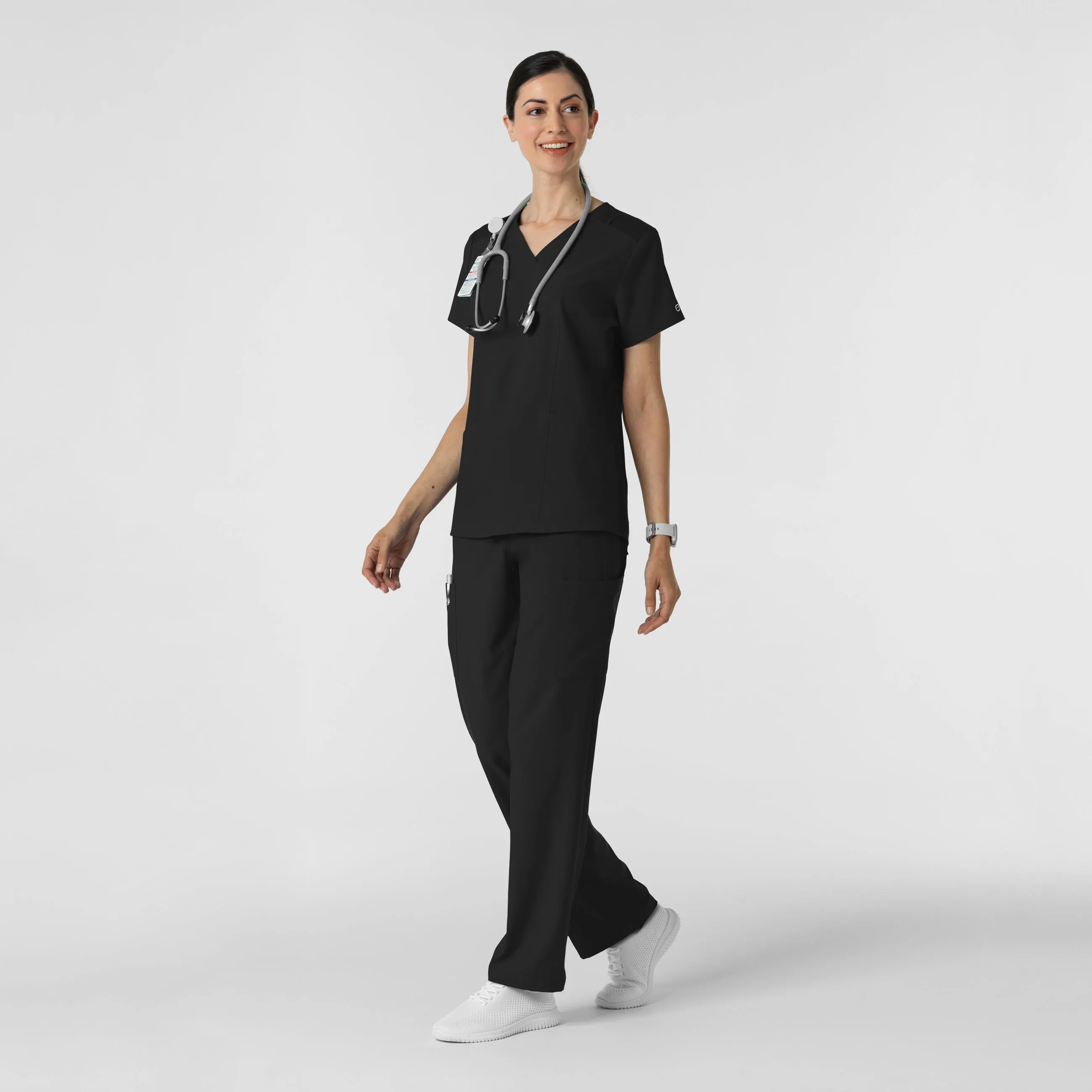 W123 5145 Cargo Utility Scrub Pants Black