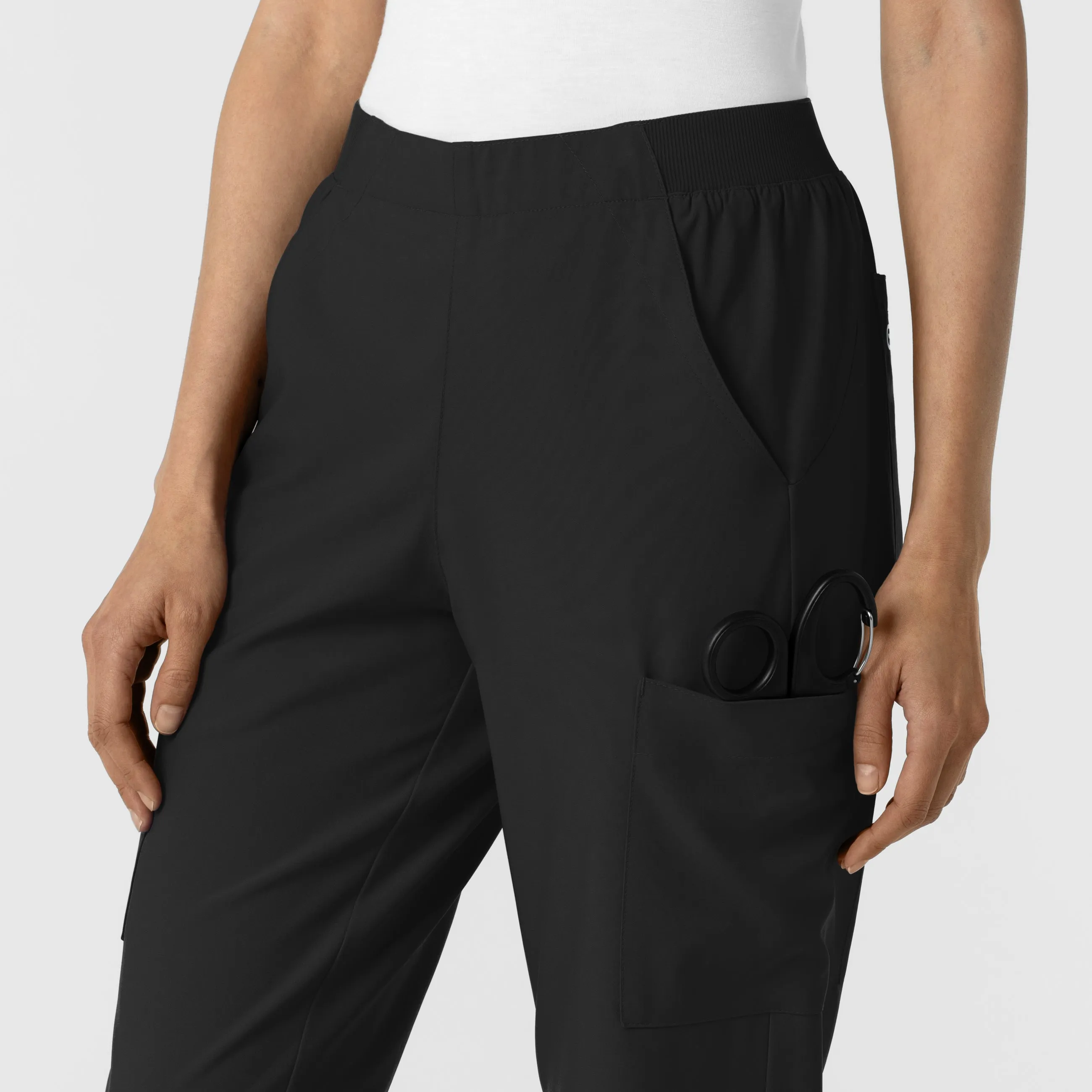 W123 5145 Cargo Utility Scrub Pants Black