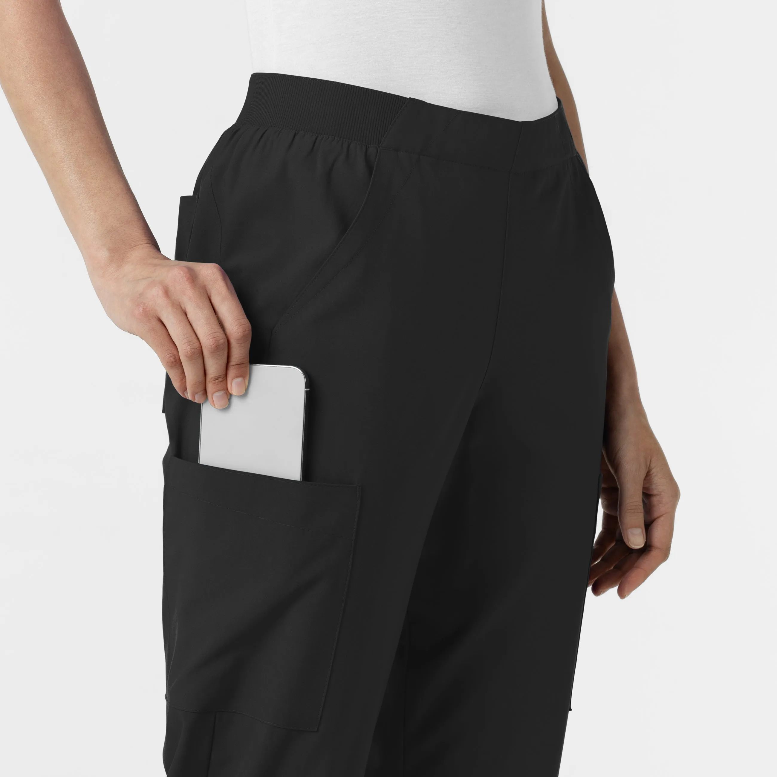 W123 5145 Cargo Utility Scrub Pants Black