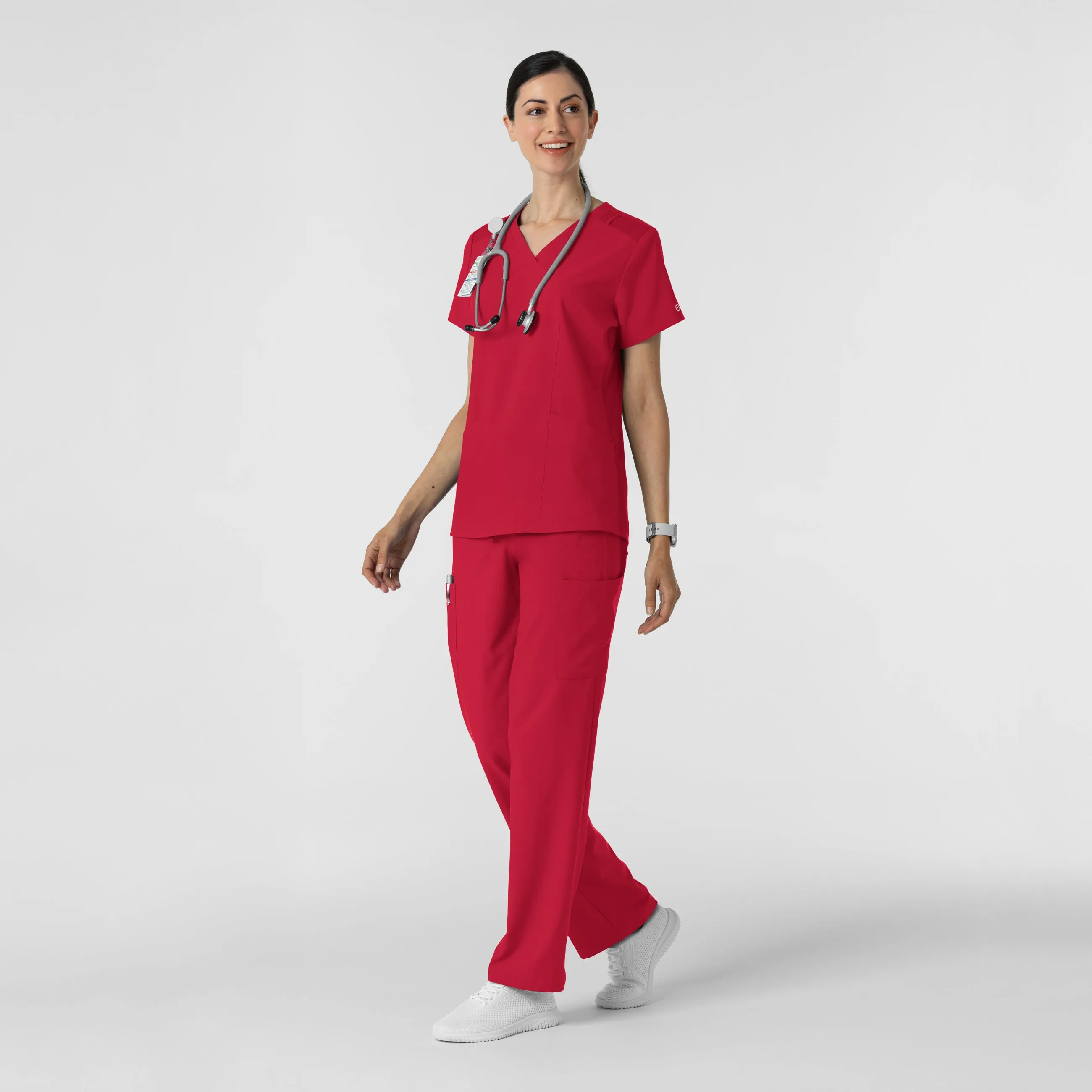W123 5145 Cargo Utility Scrub Pants Red