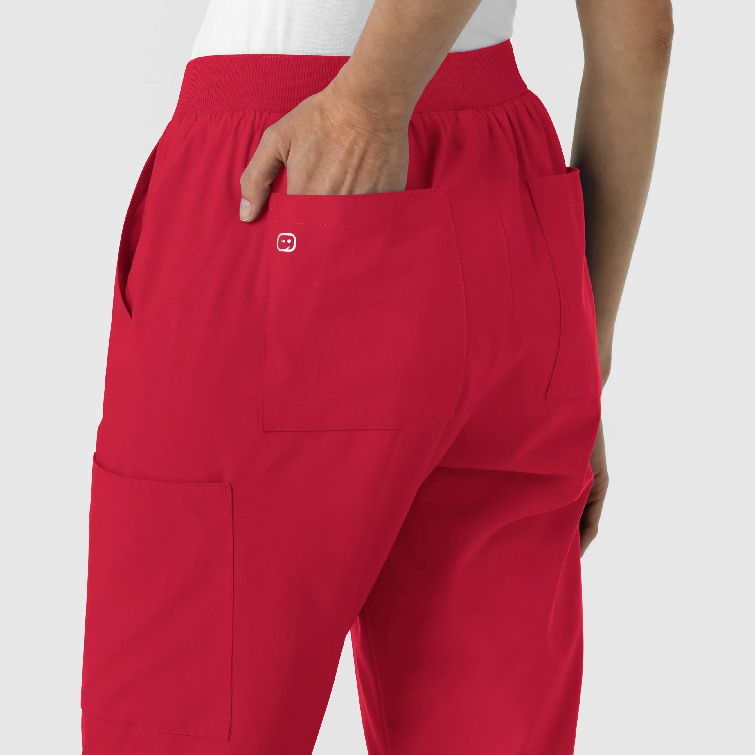 W123 5145 Cargo Utility Scrub Pants Red