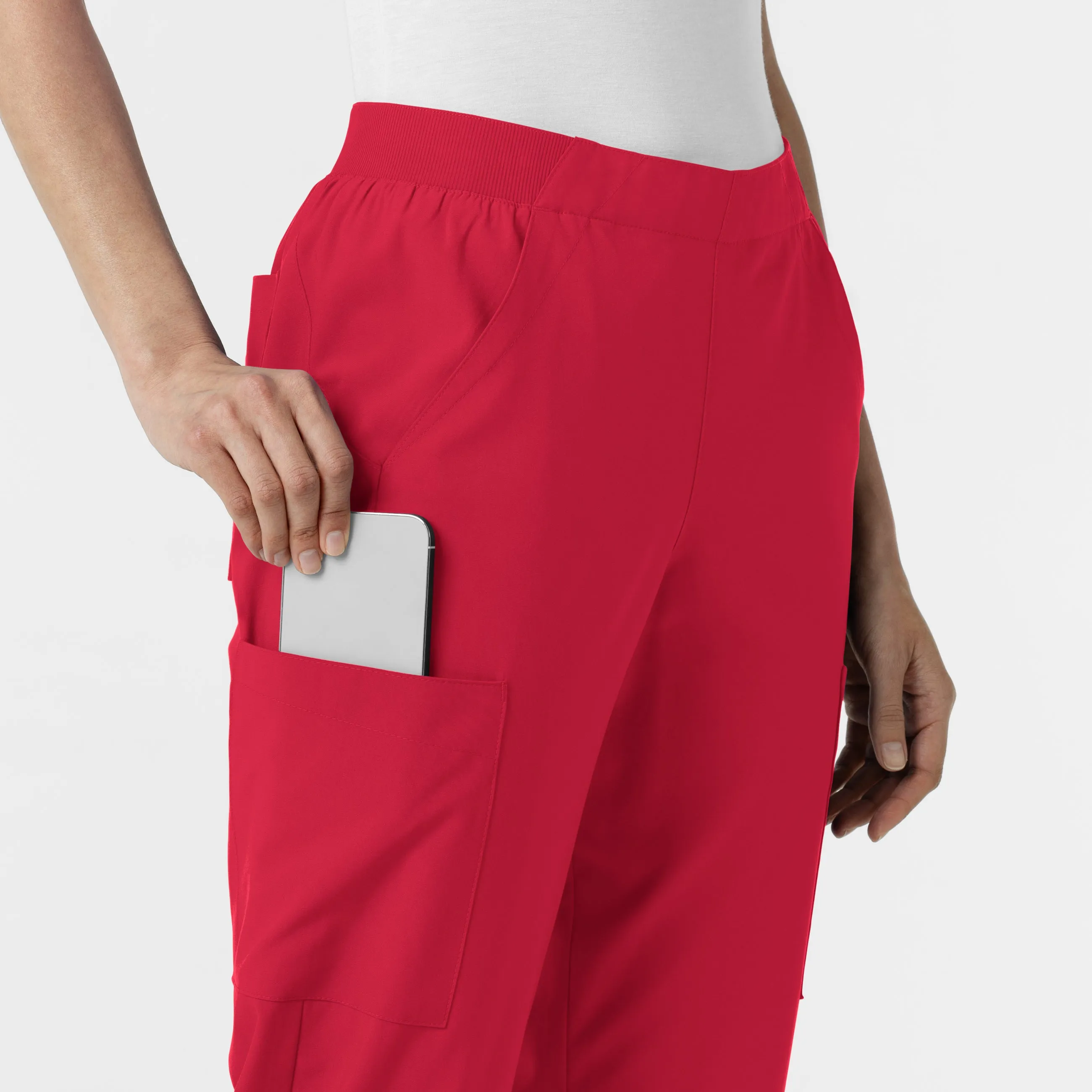 W123 5145 Cargo Utility Scrub Pants Red