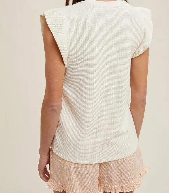 Waffle Knit Top