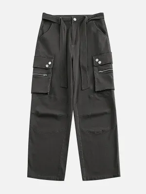 Waistband Multi-Pocket Cargo Pants