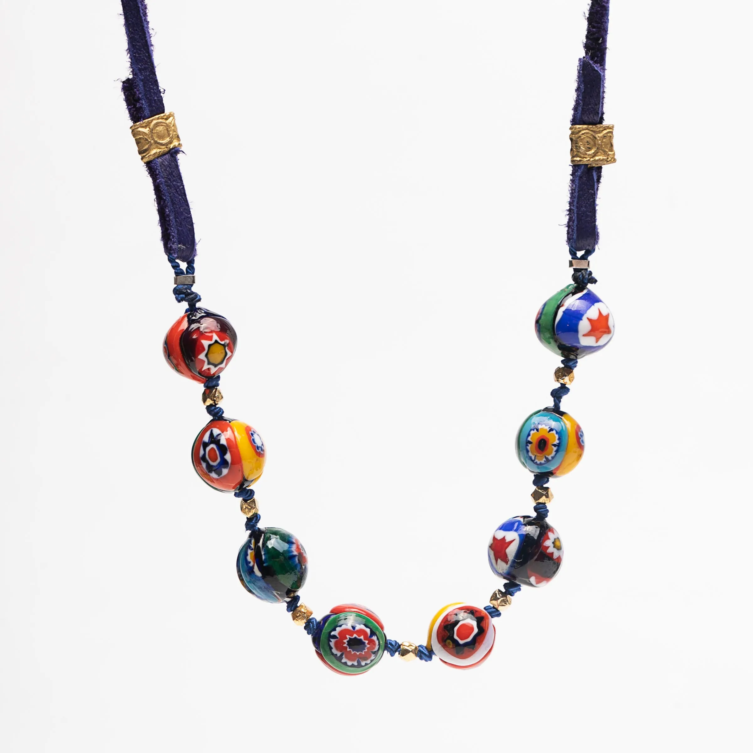 Wanderlust Murano Millefiori glass wrap bracelet and necklace (Murano)
