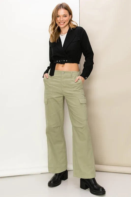 WEEKEND CHILL HIGH WAIST CARGO PANTS