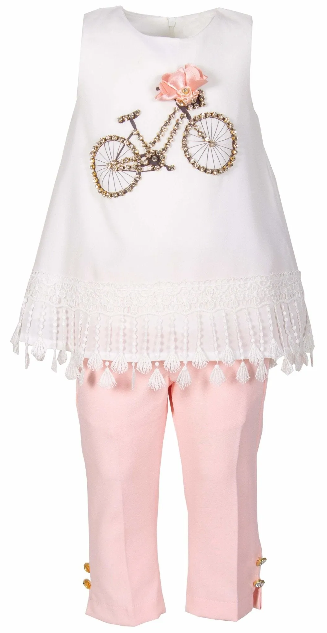 White Bicycle Set