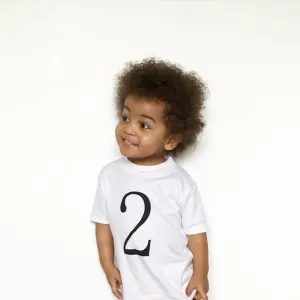 White Birthday number 2 Top