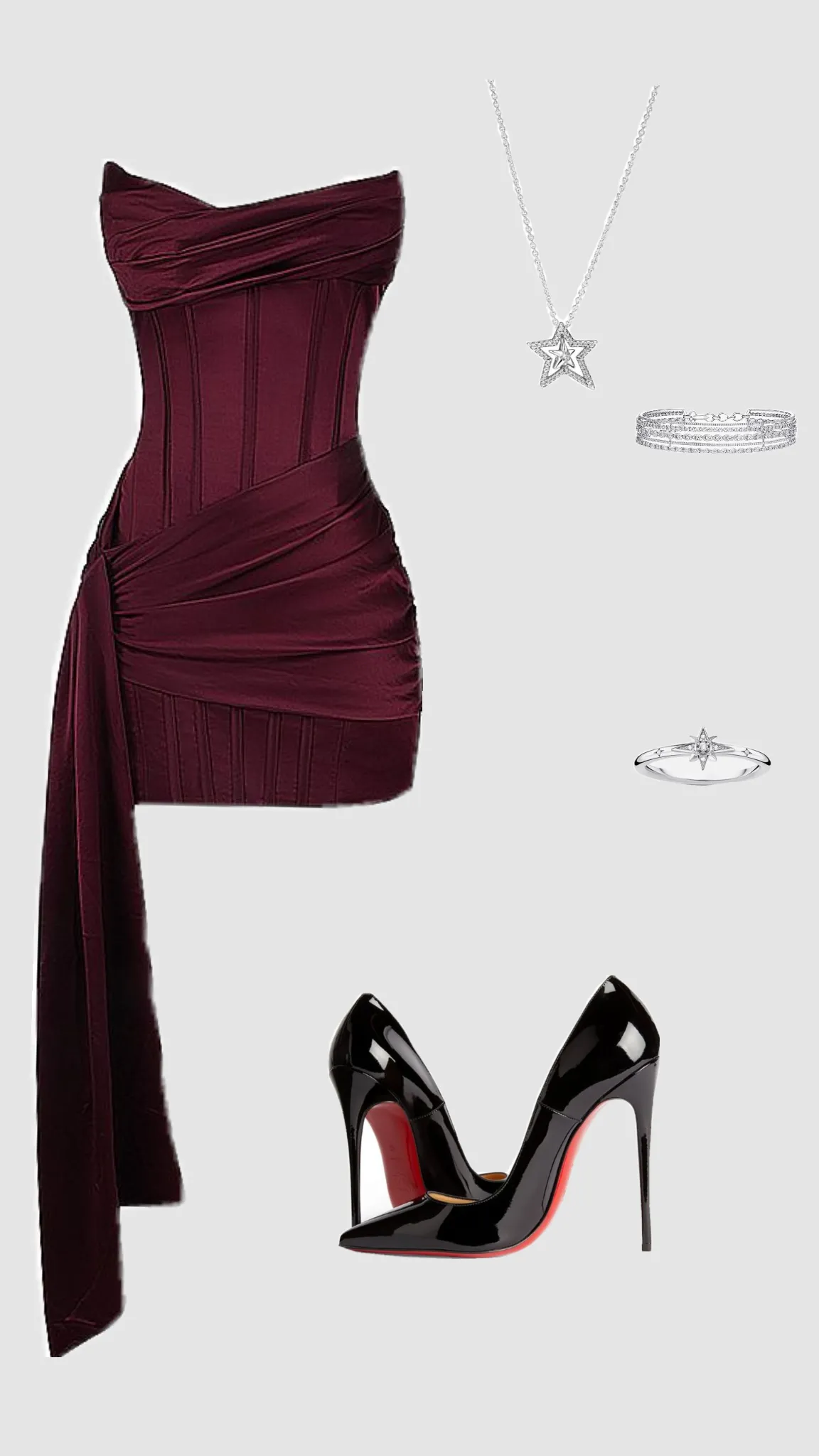 Wine Red Strapless Satin Short Evening Party Dress Cocktail Dress, DP3426