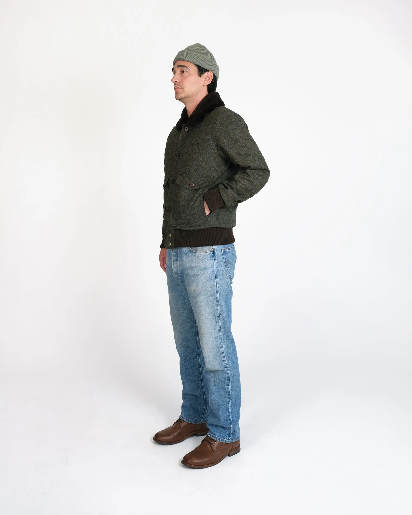 Winston Jacket - Hunter Green / Brown