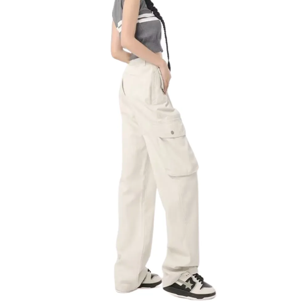 Women's American High Waist Multi-Pocket Cargo Pants