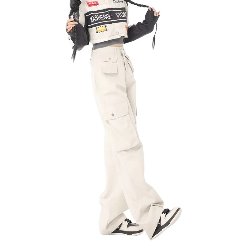 Women's American High Waist Multi-Pocket Cargo Pants
