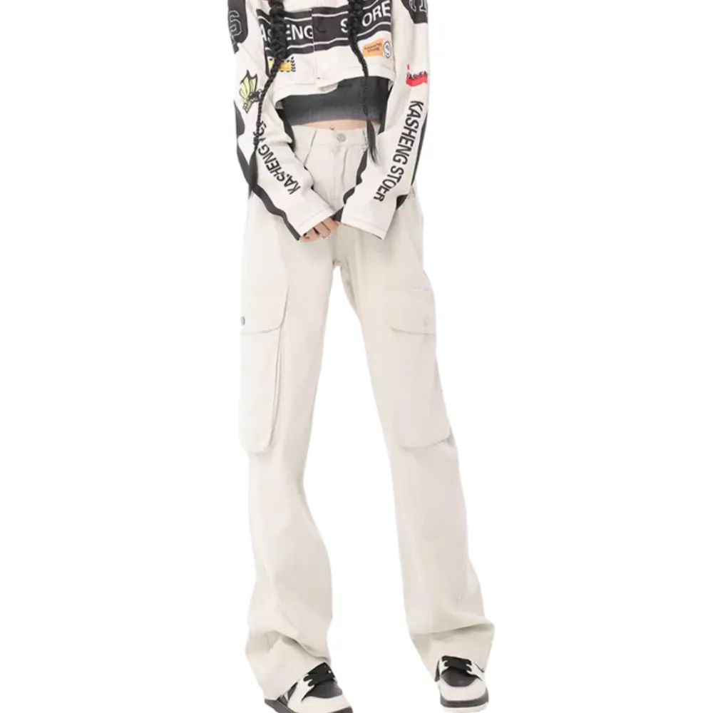 Women's American High Waist Multi-Pocket Cargo Pants