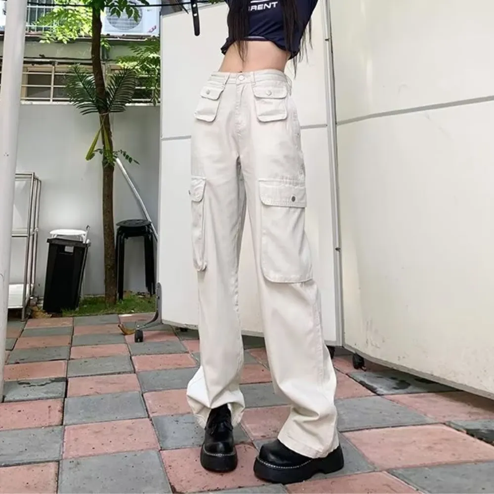 Women's American High Waist Multi-Pocket Cargo Pants