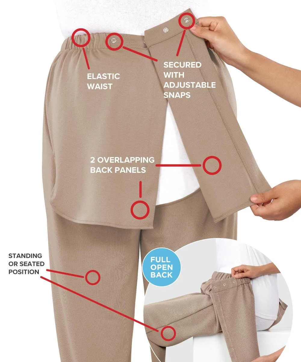 Women's Assisted Dressing Open Back Capris