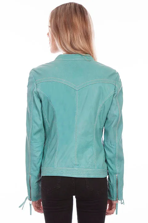 Women's Leather Jacket Collection: Scully Laced Sleeve