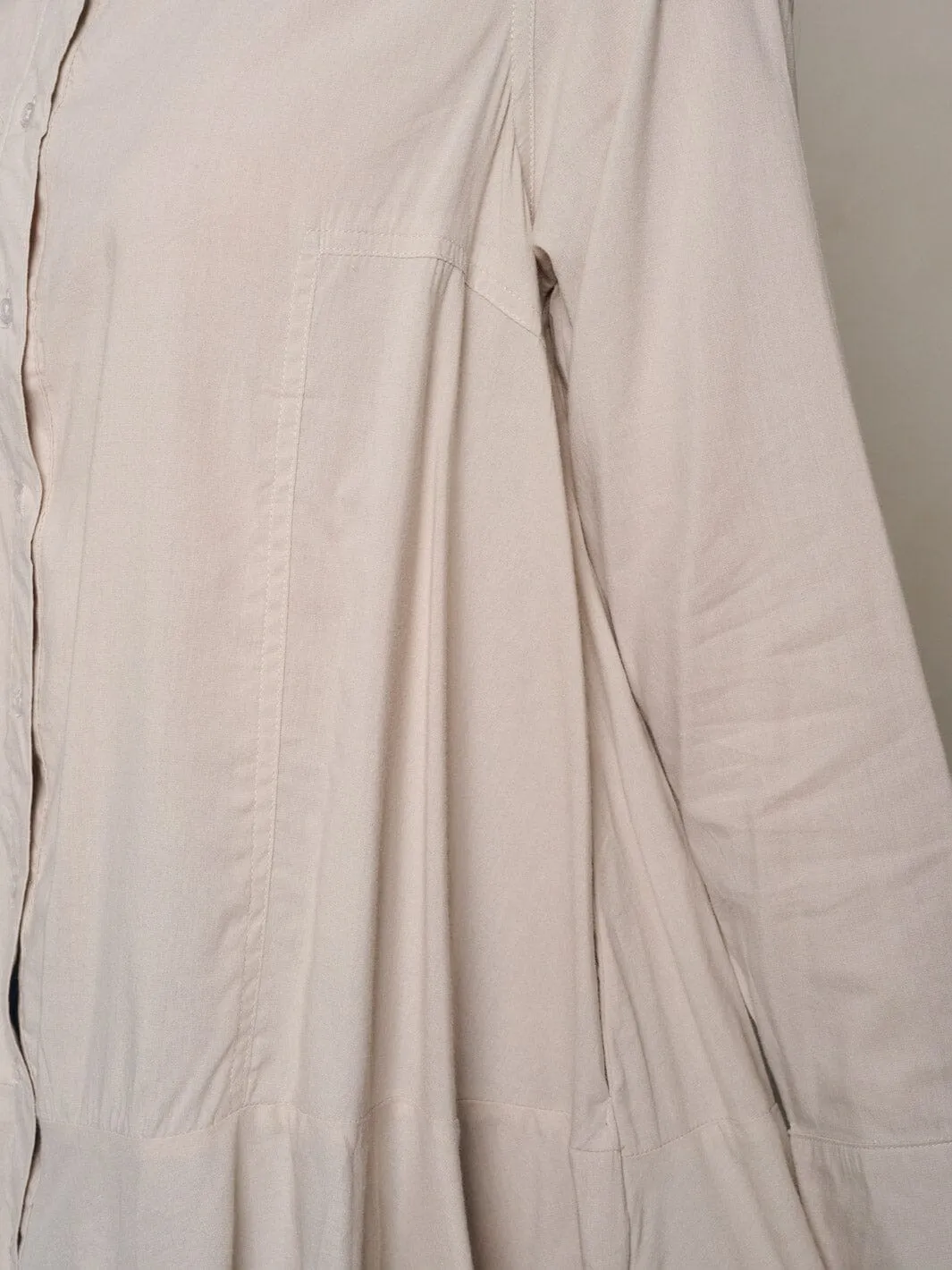 WOMEN'S LONG SLEEVE POCKETS BUTTON UP TUNIC BLOUSE TOP