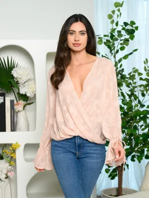 WOMEN'S LONG SLEEVE WRAP TOP