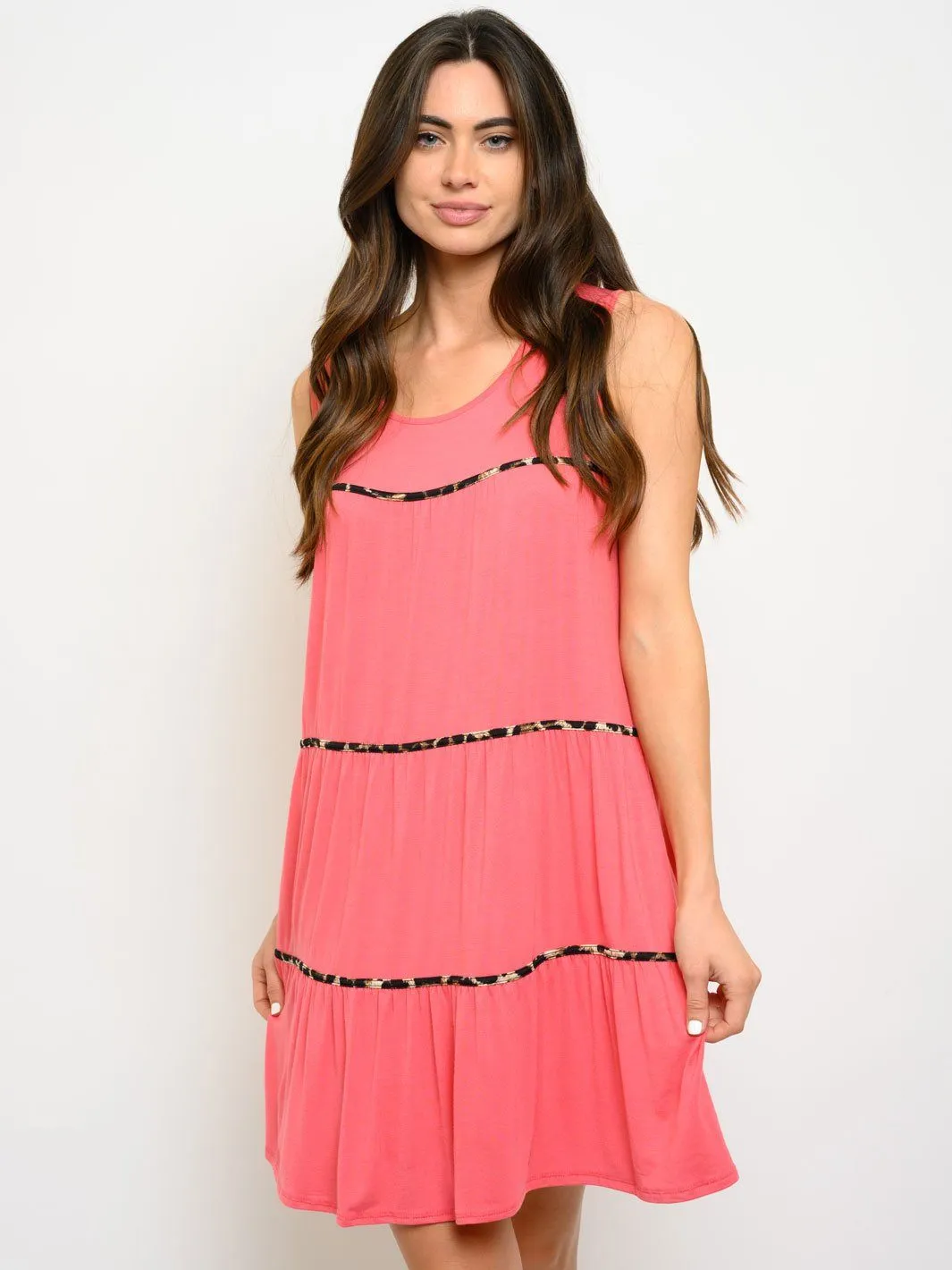 WOMEN'S SLEEVELESS TUNIC MINI DRESS