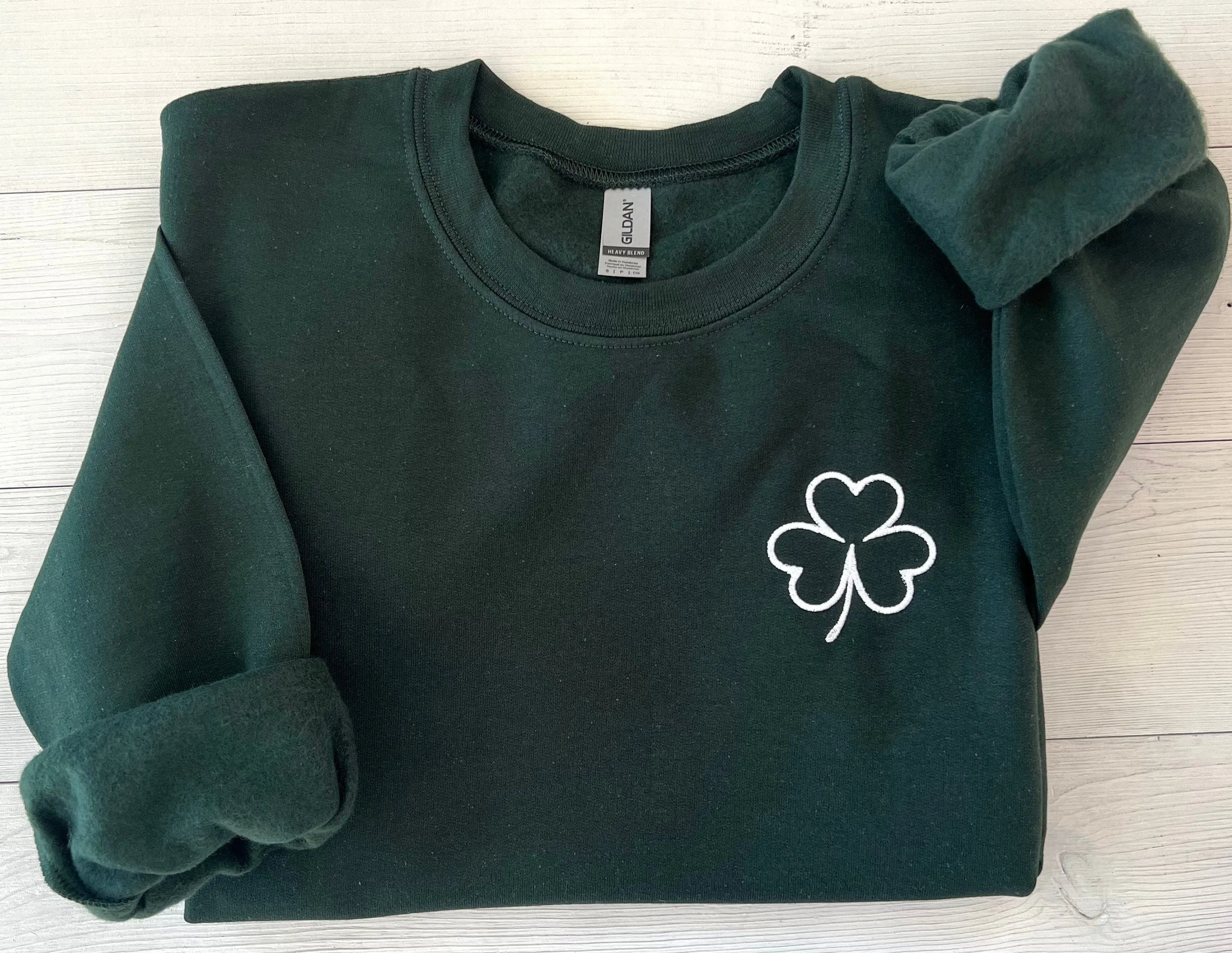 Womens St. Patrick's Day Outfits, Embroidered St. Patrick's Day Sweatshirt, St. Paddy's Day Crewneck, Cute Shamrock Tops, Irish Sweatshirt