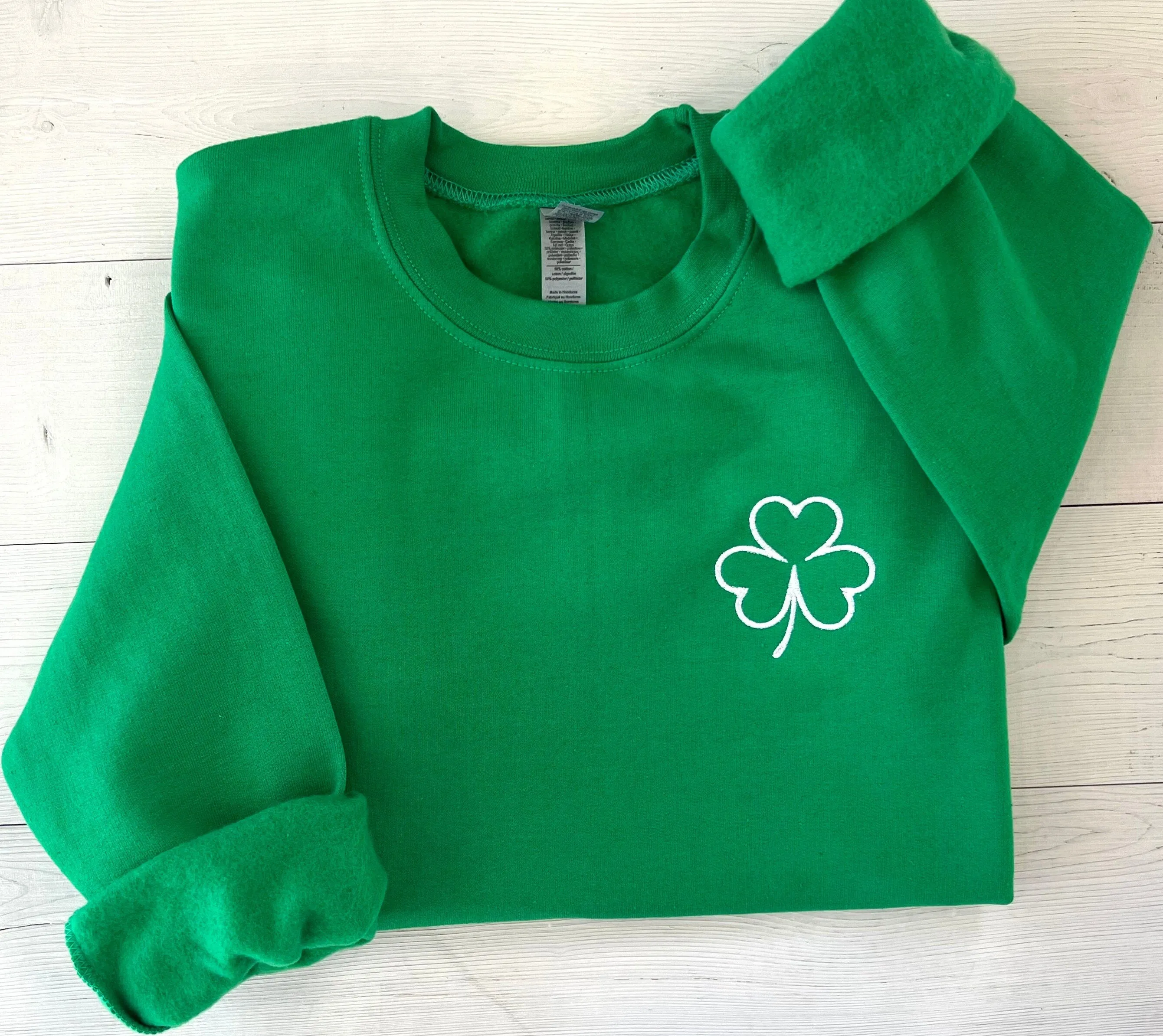 Womens St. Patrick's Day Outfits, Embroidered St. Patrick's Day Sweatshirt, St. Paddy's Day Crewneck, Cute Shamrock Tops, Irish Sweatshirt