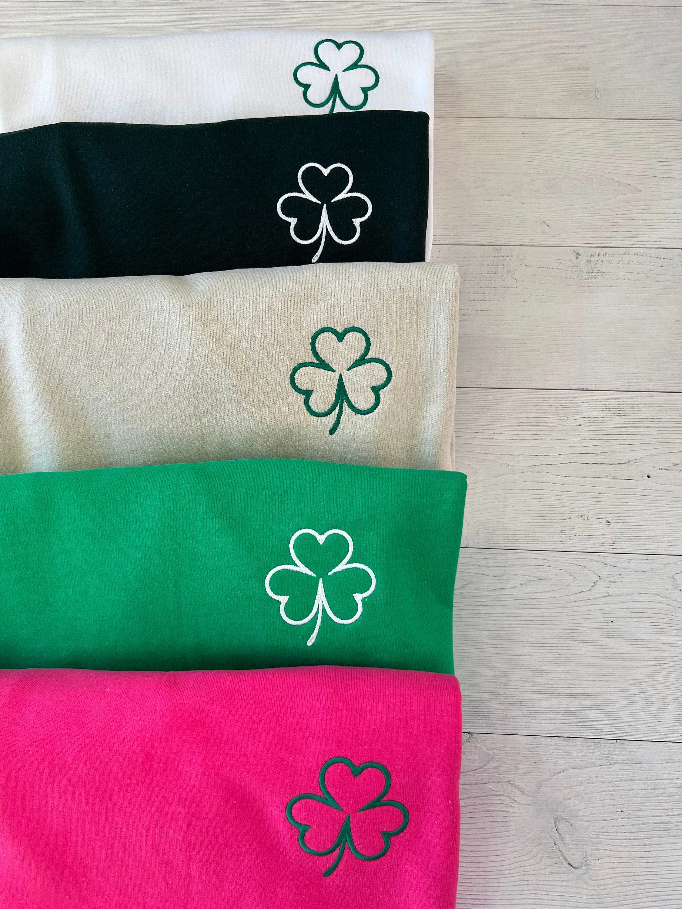 Womens St. Patrick's Day Outfits, Embroidered St. Patrick's Day Sweatshirt, St. Paddy's Day Crewneck, Cute Shamrock Tops, Irish Sweatshirt