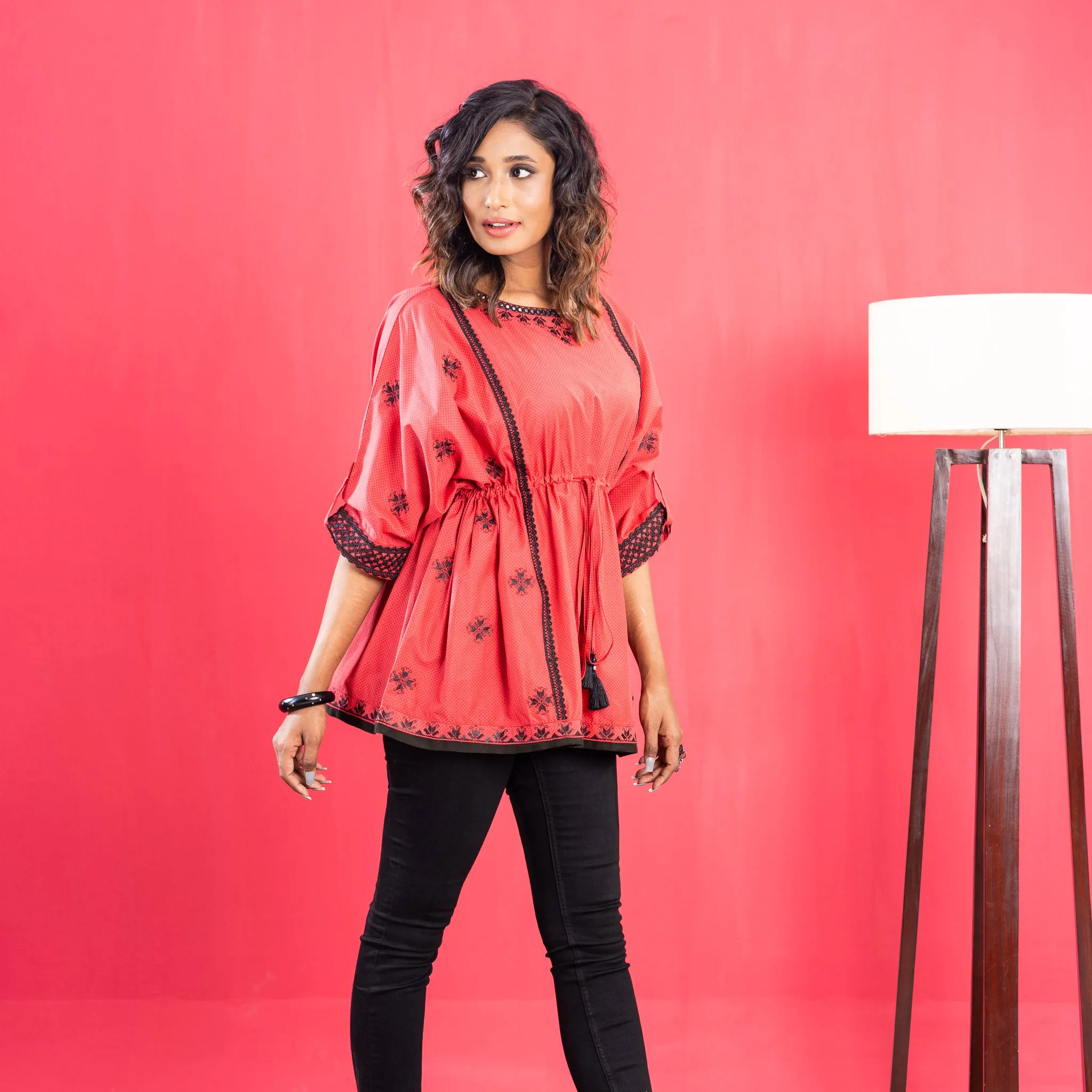 Womens Tops- Cherry Red